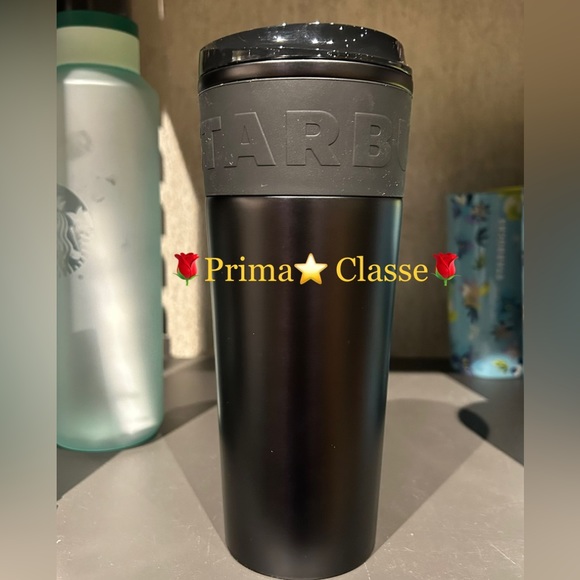 Starbucks New 2023 Matt Black Stainless Steel Rubber Grip Cold Brew Cup Tumbler - Picture 1 of 11